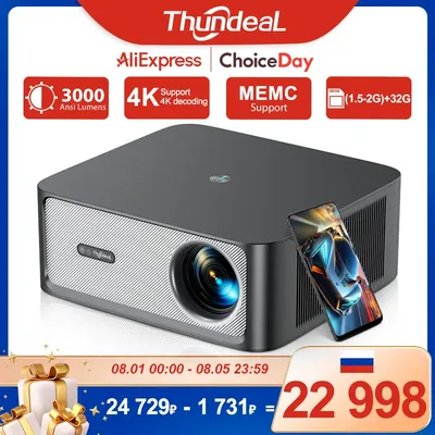 ThundeaL TD98Pro Tragbarer Projektor 2K 4K Full HD Film Gaming TD98 Pro 2G 32G Video Heimkino WiFi Android Strahlprojektor beamer 4k projector 4k projekctor проектор 4k beamer проектор домашний mini Image