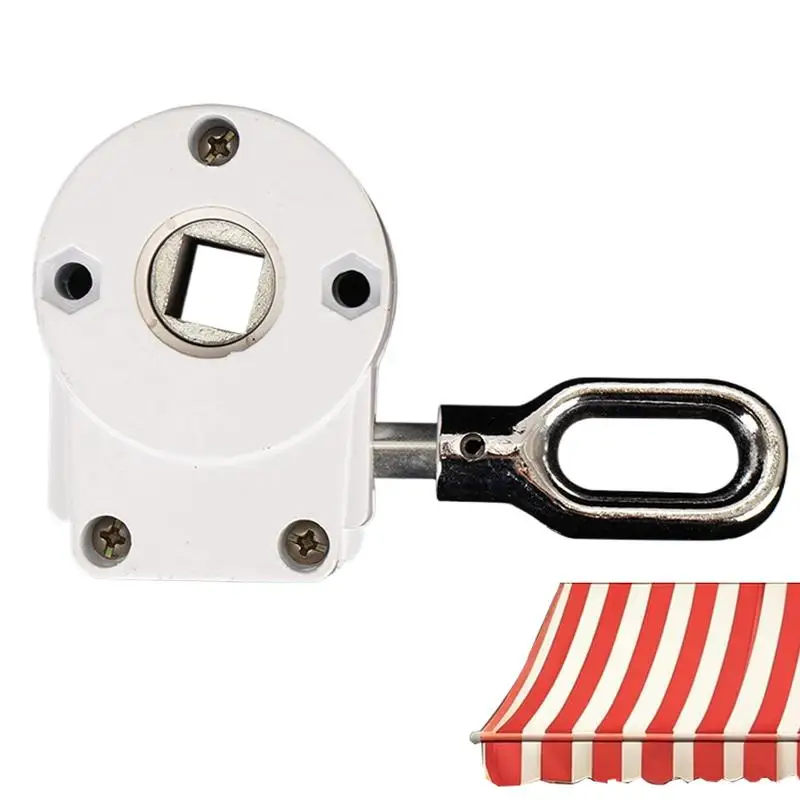 Outdoor Kurbel Getriebe Antrieb Markise Schneckengetriebe Hof Rasen Balkon Terrasse Aluminiumlegierung Markise Getriebe Baldachin Zubehör Image