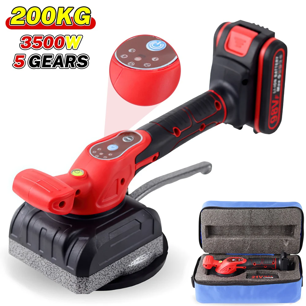 200 kg kabellose Fliesenfliesenmaschine, Fliesenvibrator, 5-Gang-Bodenvibrator, Nivellierung, Elektrowerkzeuge, vergrößerter Saugnapf, Fliesenpflaster Image