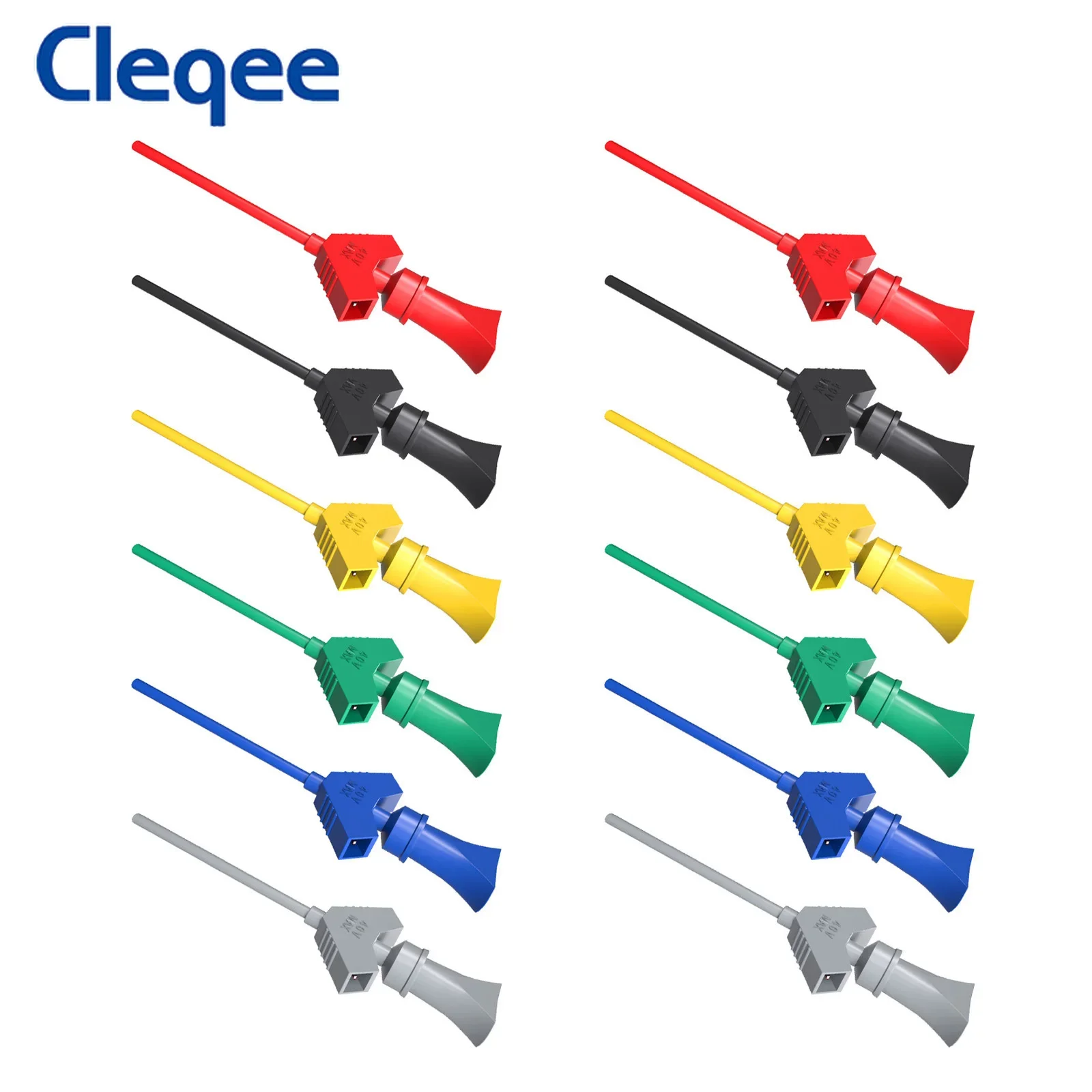 Cleqee P5003 Mini Grabber SMD IC Test Hook Clips kompatibel mit Dupont Female Jumper Logic Analyzer Zubehör 30V/5A Image