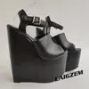 ZHIMA Frauen Sandalen Plattform Peep Toe Wedges Ankle Straps 20 CM High Heels Pumps Kunstleder Schuhe Frau Plus Größe 41 42 44 48