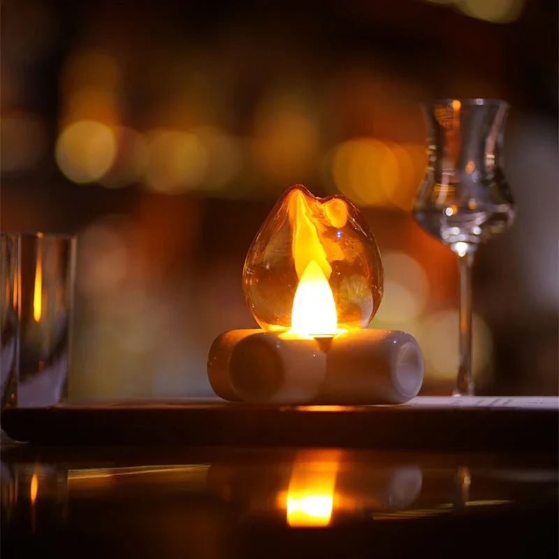 LED Flamme Feuer Glühbirne Nachttisch Lampe Kamin Effekt Stimmung Beleuchtung für Schlafzimmer Home Decor Hotel Bar Party Nacht Lichter