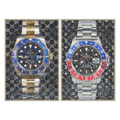 La Casa »Luxury watches« Glasbilder 40x60 cm 2er-Set gerahmt Image