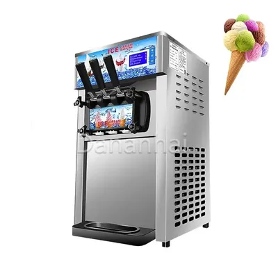 Including Tariffs Three Flavors Of Soft Ice Cream Machine, Desktop Frozen Yogurt Machine, Multifunctional Ice Cream Machine