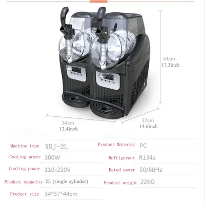 Commercial Frozen Slushy Three Tanks Juicer Slush Fruit Maker Double Cylinder Snow Melting Machine