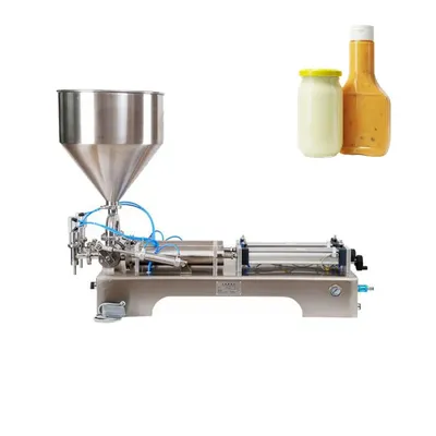 Double-head Paste Filling Machine Yogurt Jam Gel Filling Machine Paste Filling Machine Pneumatic Piston Filler