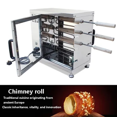 16 Pcs Wood Sticks Electric Chimney Cake Oven Maker Machine;Chimney Cake Rollers Ice Cream Waffle Maker Cone