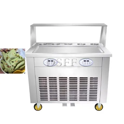Thai Ice Cream Roll Making Machine Multifunctional Stainless Steel Stir Fried Yogurt Machine