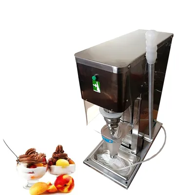 Stainless Steel Ice Cream Swirl Machine Fruit Nut Ice Cream Mixer 220V/110V