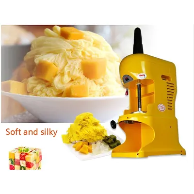 Commercial Electric Snow Cone Maker Ice Crusher Machine Snowflake Shaved Ice Machine Block Planer Ice Maker