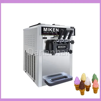 New Three Flavor Soft Ice Cream Machine Commercial Desktop Frozen Yogurt Machine