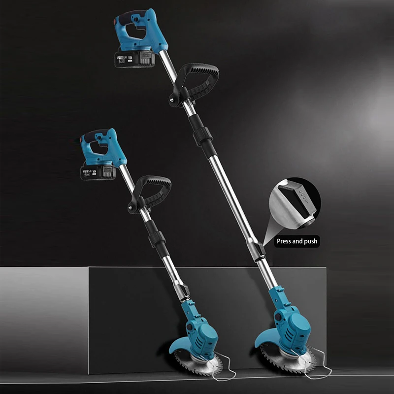 Cordless Electric Lawn Trimmer Small Household Garden Tools Rechargeable Lawn Mower for Makita (Without Battery)