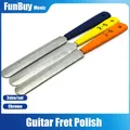 3 pezzi di lime per dadi per chitarra professionali, slot per coronamento di tasti, kit di strumenti per lucidatura di riparazione per liutaio, per parti di chitarra per strumenti a corda