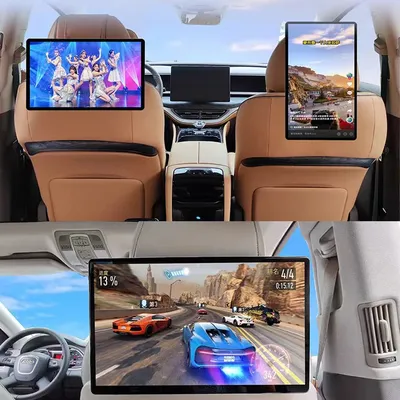 2025 Car Headrest Monitor 15.6" IPS 4G WIFI Screen Rotation Tablet PC Andriod 11 HUD 4K 1080P 3G+32GB ROM Bluetooth/HDMI/Airplay
