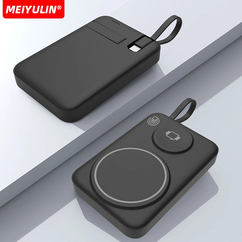Per Apple Watch 10000mAh Caricabatterie rapido wireless magnetico Power Bank per iPhone Samsung Xiaomi Cavo USB C Batteria esterna mobile