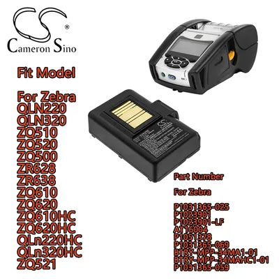 Portable Printer Battery For Zebra QLN220 QLN320 ZQ510 ZQ520 ZQ500 ZR628 ZR638 ZQ610 ZQ620 ZQ610HC 620HC QLn220HC QLn320HC ZQ521