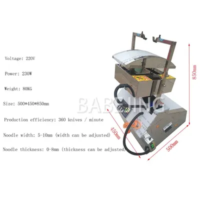 BABEJING Small Commercial Electric Noodle Machine Fresh Daoxiao Noodles Cutting Machine