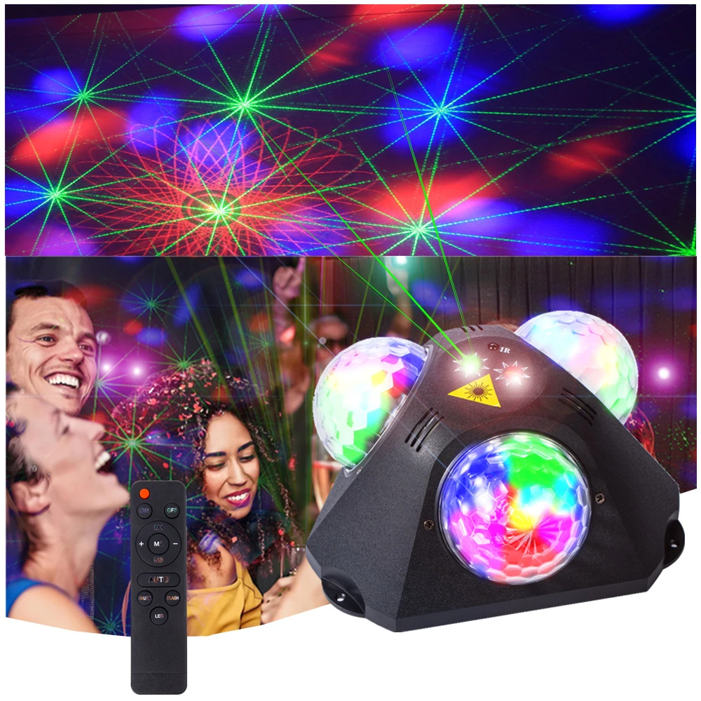 Party Disco Ball Lights Party DJ Lights 3 Magic Balls Stage Disco DJ Lights Dance, Birthday, Wedding, Club Party Decorations.