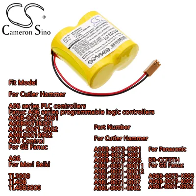 PLC Battery For Cutler Hammer A06 series PLC controllers Fanuc A06 series programmable logic controllers A06B-0073-K001