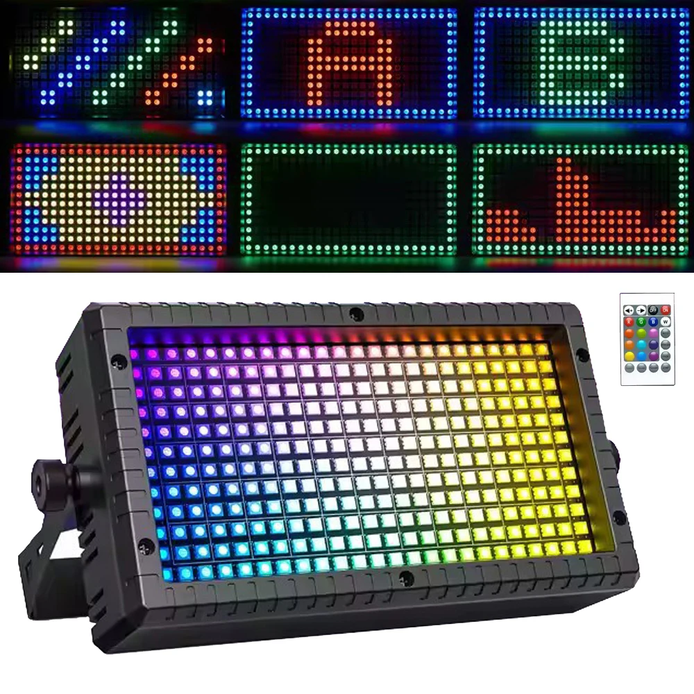 LED Stage Strobe Light Colorful 288LEDS RGB DJ Strobe Lights DMX Control LED Party Light 60W LED Wall Wash Lights for Disco Bar