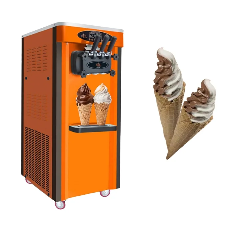 2025 Ice cream Maker 3 Flavor Soft Ice Cream Machine Yogurt Commercial Soft Ice Cream Machine