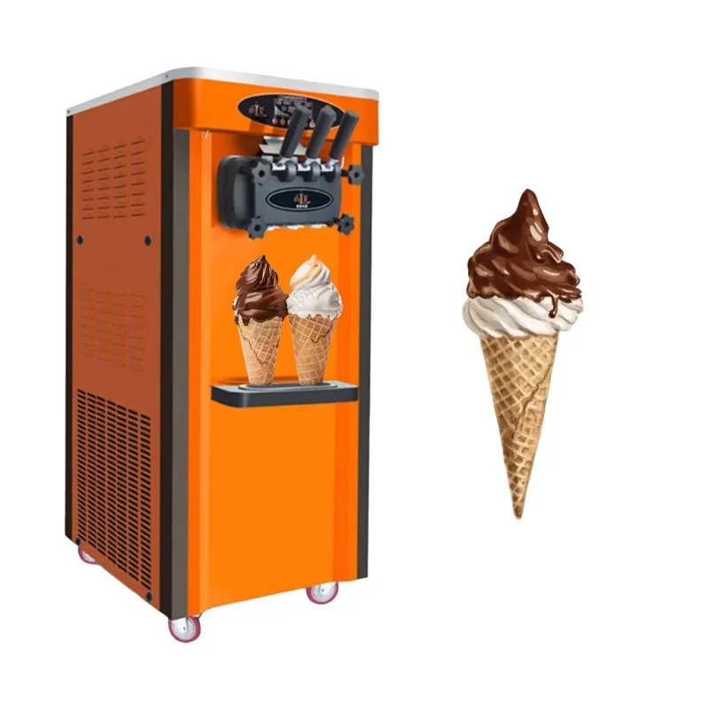 Commercial 3 Flavors Soft Ice Cream Machine Ice Cream Machine Food Machinery Stainless steel Ice Cream Machine