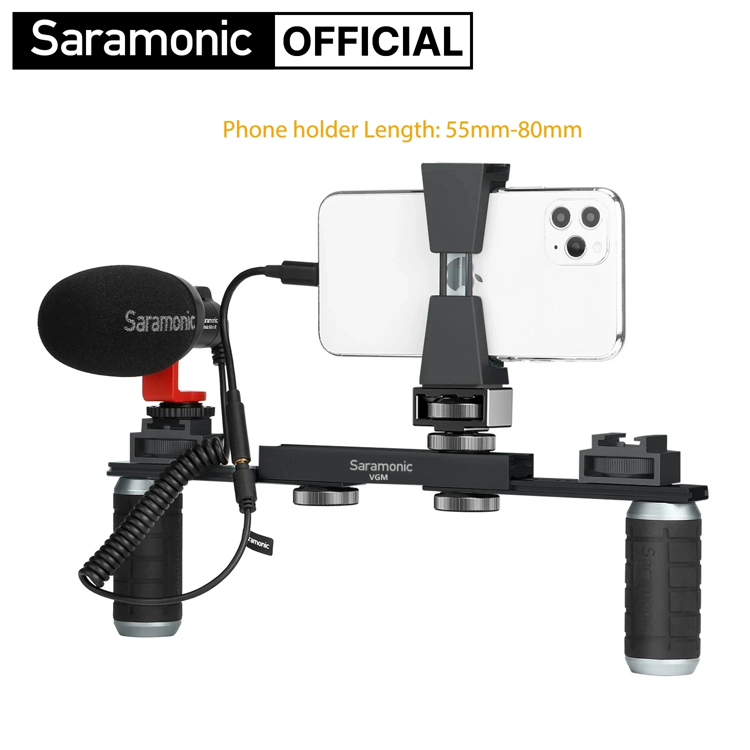 Saramonic VGM Smartphone Video Kit with Stabilizing Rig and Microphone for Content Creators Vloggers Smartphone Videographers