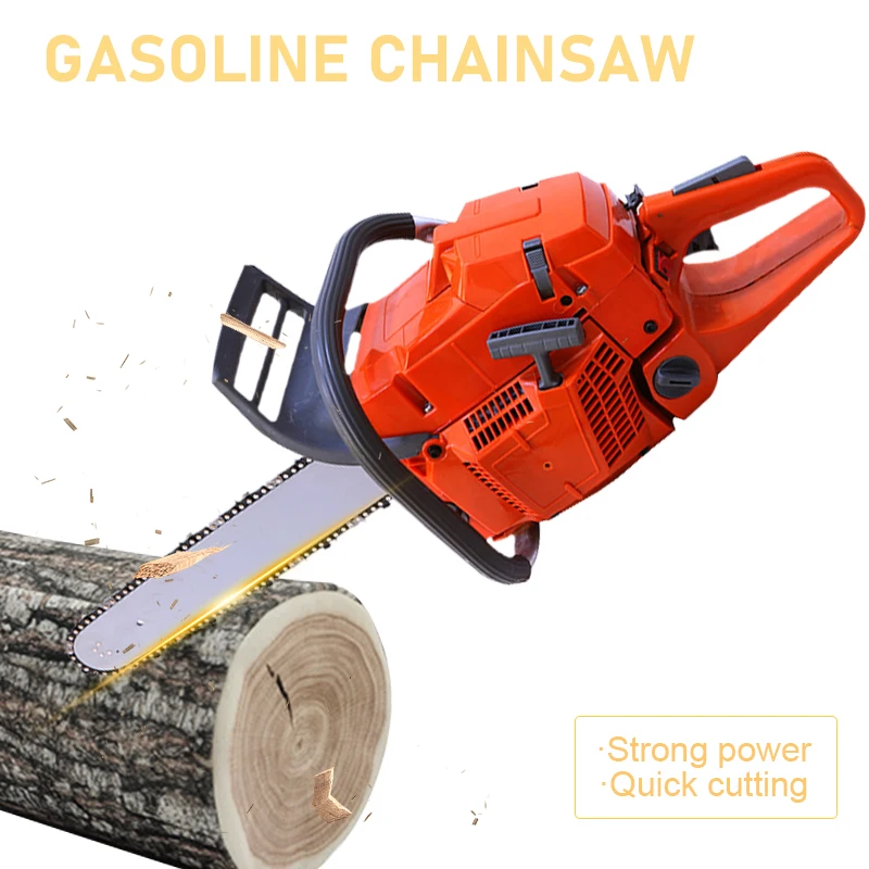 High Power Gasoline Chain Saw Professional Wooden Tree Cutting Tool Portable Garden Saw 65CC Chain Saw