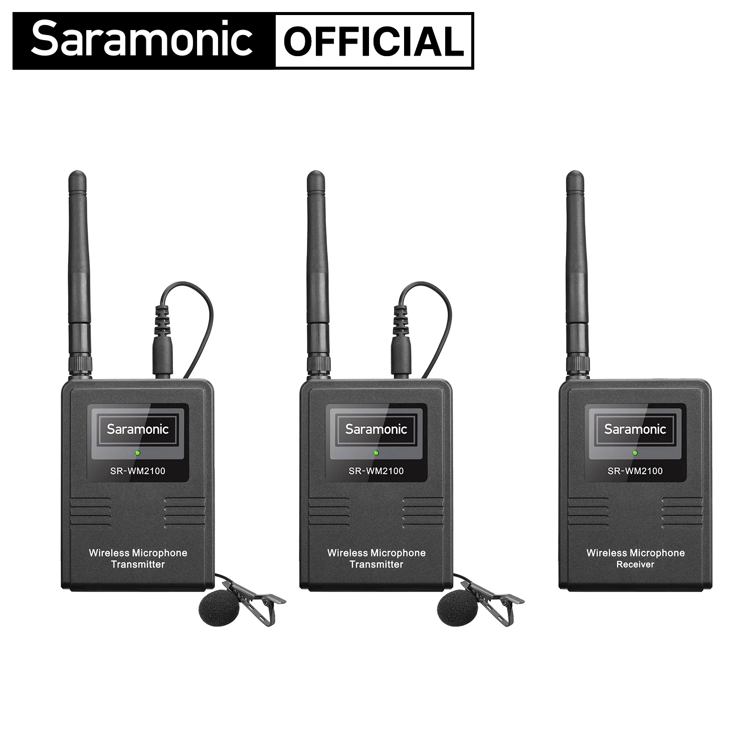 Saramonic SR-WM2100 Wireless Lavalier Lapel Microphone for iPhone Android DSLR Cameras Smartphone Streaming Youtube Recording