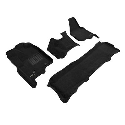 3D Mats USA Floor Made of Rubber Black Molded Liner, Front & Second Row, Limited Warranty L1FR08904709