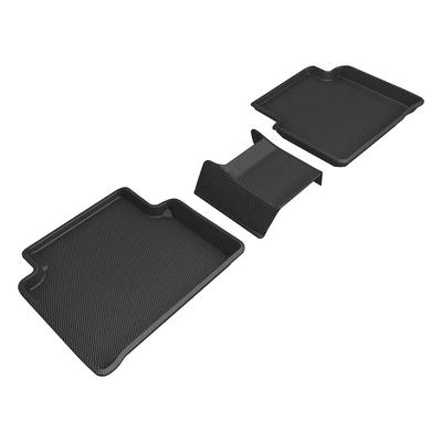 3D Mats USA Floor Made of Rubber Black Molded Liner, Second Row, 3-year limited warranty L1LC01621509