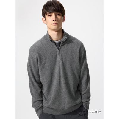 Uniqlo - 100% Cashmere Half-zip Jumper - Grey - XS