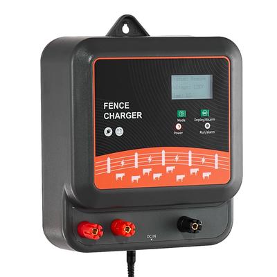 UIMOSO Multi-Powered Electric Fence Charger, 2J/3J/5J, Electric Fence Energizer with Real-Time LED Display, 6.2 Miles Range