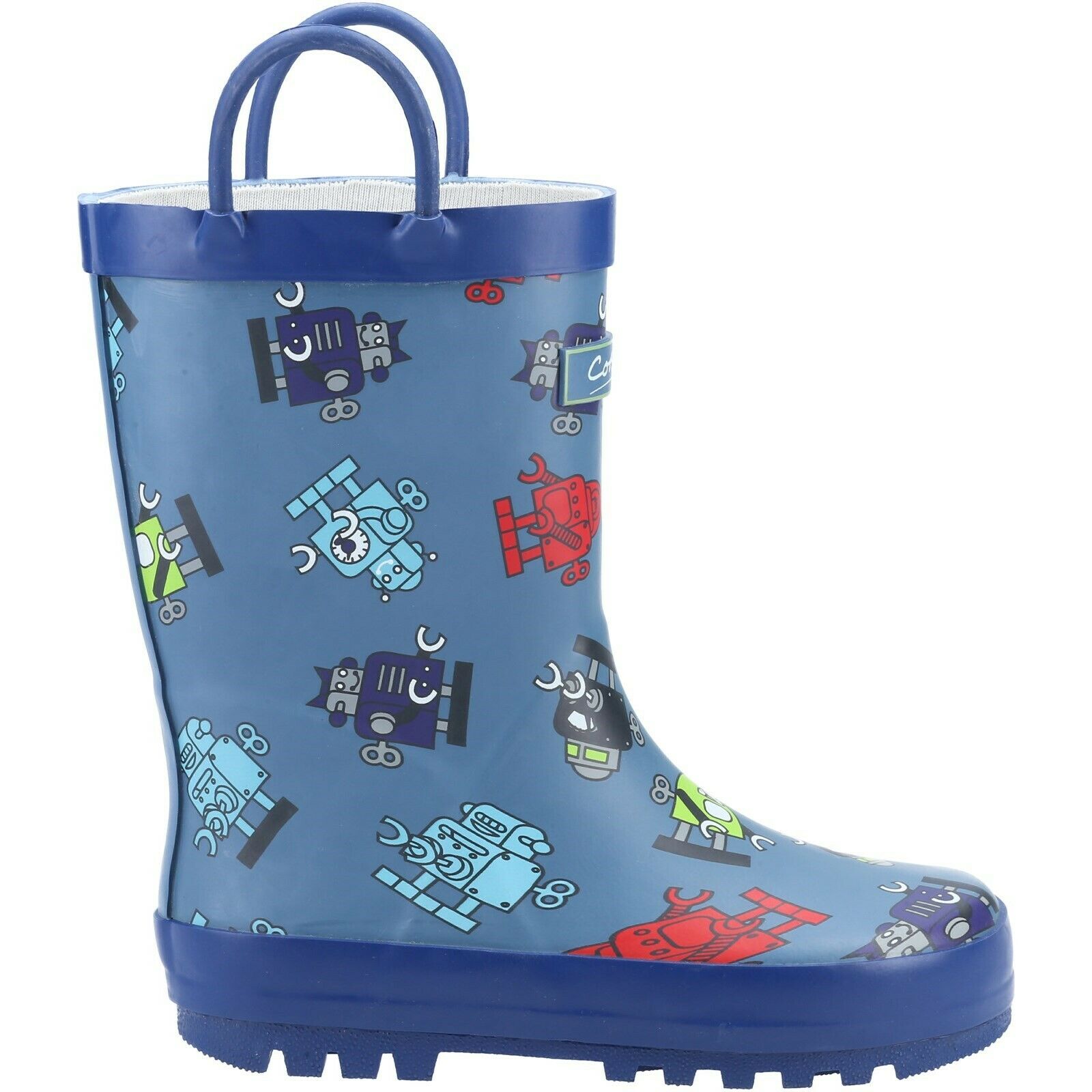Cotswold Kids Unisex Childrens/kids Puddle Robot Wellington Boots (blue) Rubber - Size UK 8 Infant | Cotswold Sale | Discount Designer Brands