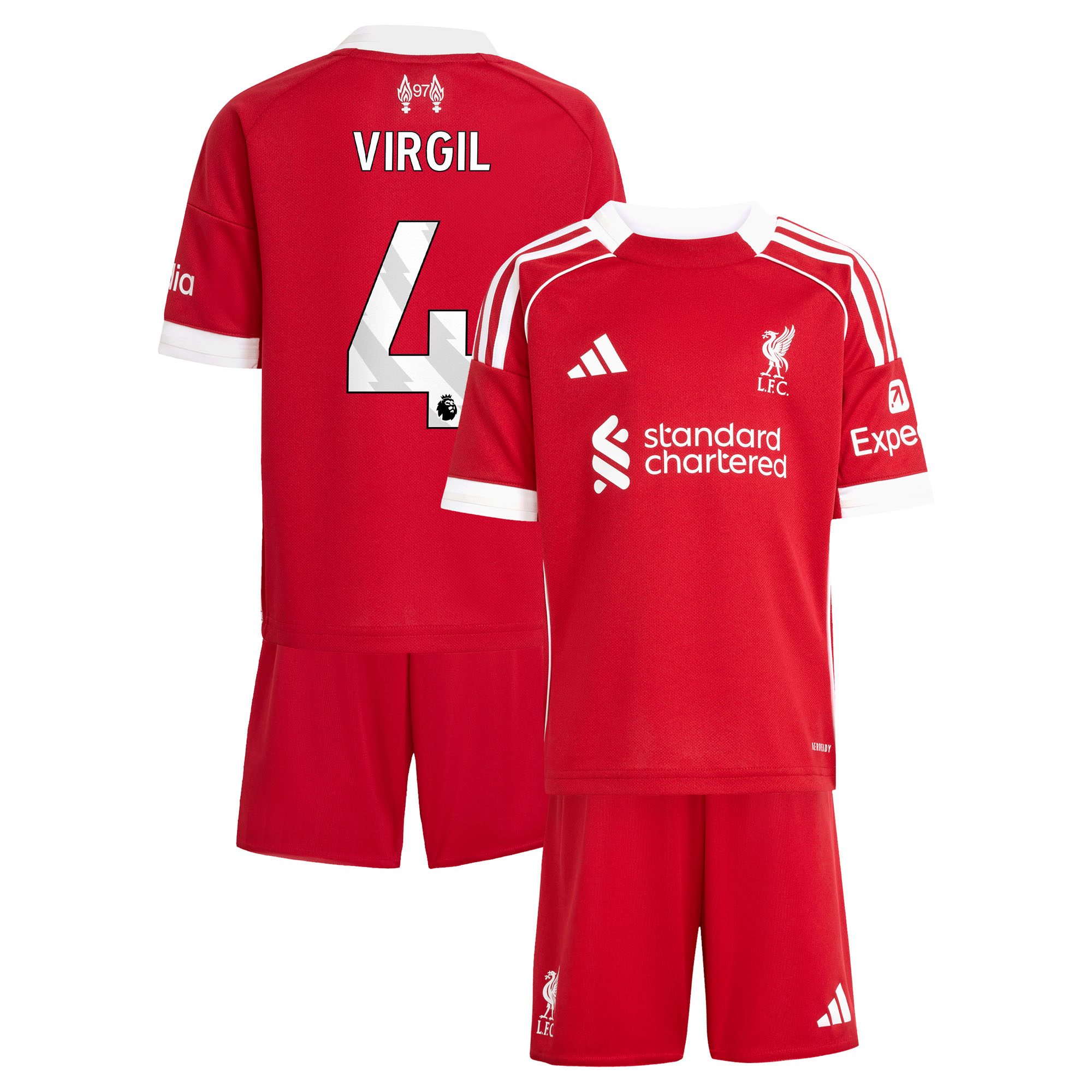 Liverpool adidas Mini-kit Domicile 25/26 avec flocage Virgil 4