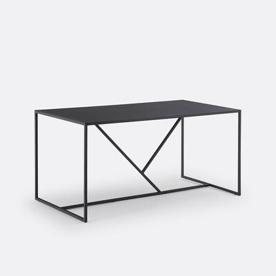 Abby Rectangular Metal Dining Table (Seats 6)