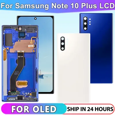 AMOLED Note 10 Plus-Bildschirm für Samsung Galaxy Note 10+ N975F LCD-Display Touchscreen mit Rahmenunterstützung S Pen Fingerabdrücke