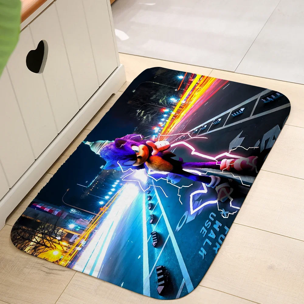 Charakter Sonic Bodenmatte für Wohnzimmer Sofa Bodenkissen Moderner weicher flauschiger Heimteppich für Kinderschlafzimmer Spielteppich