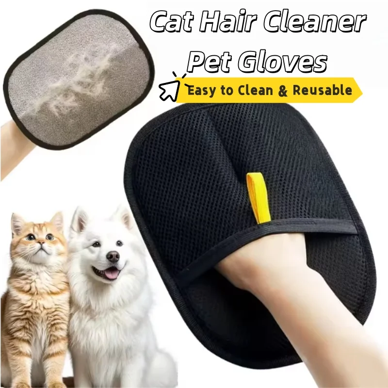 Haarentferner-Handschuhe für Katzen und Hunde, wirksames Haarklebegerät für den Haushalt, ideal zum Entfernen von Haustierfell Image