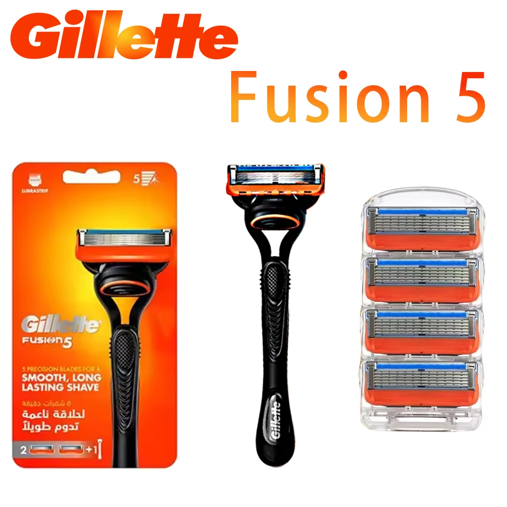 Rasierer, Gillette Fusion 5 Rasierer, Herrenrasierer, Gillette Herrenrasierer, Rasiererset, 5-lagige Rasierklingen, Edelstahlmaterial Image