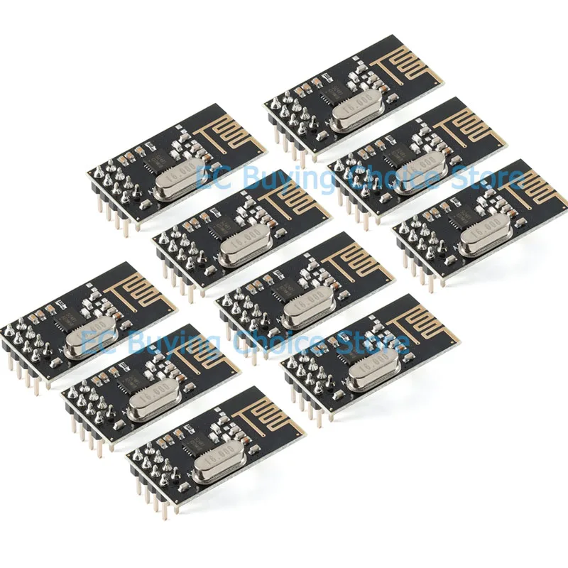 1-10PCS NRF24L01 2,4 GHz 2Mbits Drahtlose Datenübertragung RF Transceiver Modul Bord 1,9-3,6 V für Arduino DIY Image