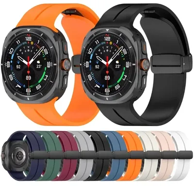 Armband für Samsung Galaxy Watch 8 40 mm 44 mm, weiches Silikon, Magnetschnalle, Ersatzarmband, Galaxy Watch 8 Classic 46 mm Gürtel Image