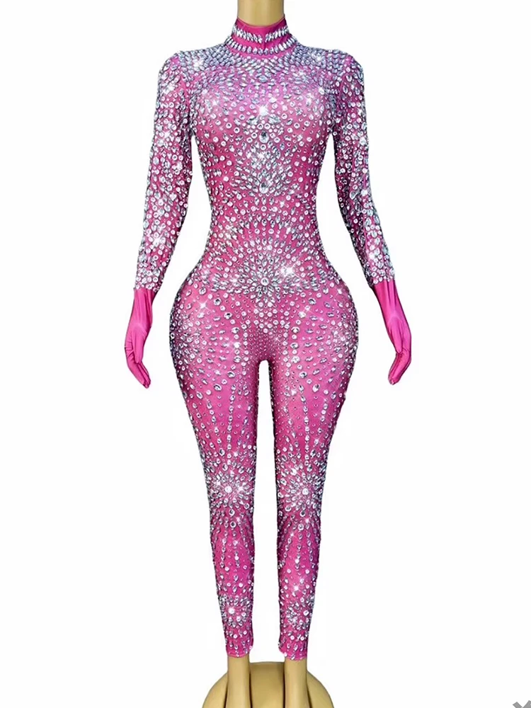 Hochwertiger, elastischer, langärmliger Overall mit Heißprägung, 2025, neue modische, individuelle Damenbekleidung Image