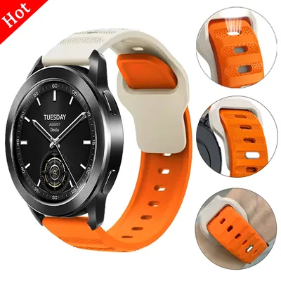 Silikon 22mm Band für Xiaomi Uhr S2 46mm/42mm S1 ProS3 Farbe 2 Mi Uhr S4 Sport Armband für REDMI Uhr 5 Lite/Active Armband Image