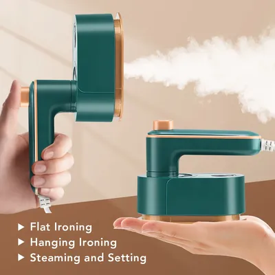 Handheld Steam Iron Wet Dry Ironing Machine 110/220V Portable Garment Steamer Flat & Hanging Ironing Home Travel 30s Preheating
