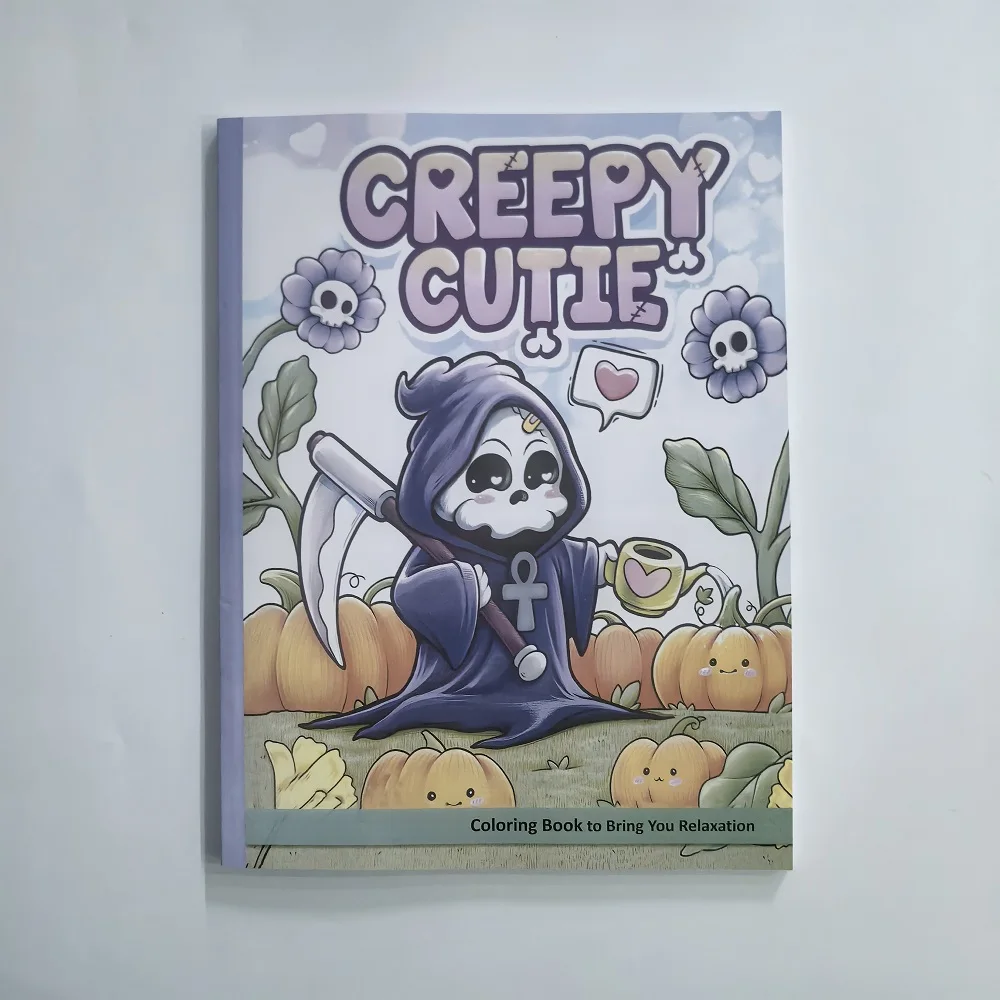 Halloween Creepy Cutie Malbuch zum Stressabbau, Kunst, Zeichenbuch, perfektes Geschenk für Party und Geburtstag Image