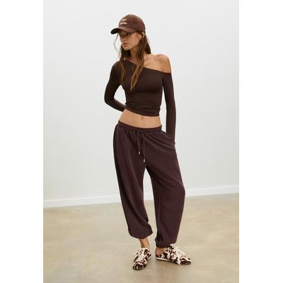 Stradivarius Soft-touch baggy joggers Brown XS