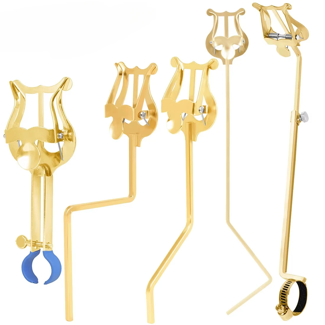 Notenständer, Trompete, Flöte, Winde, Altsaxophon, tragbares Marschblatt, goldene Notenständer, Musikinstrumente-Zubehör Image