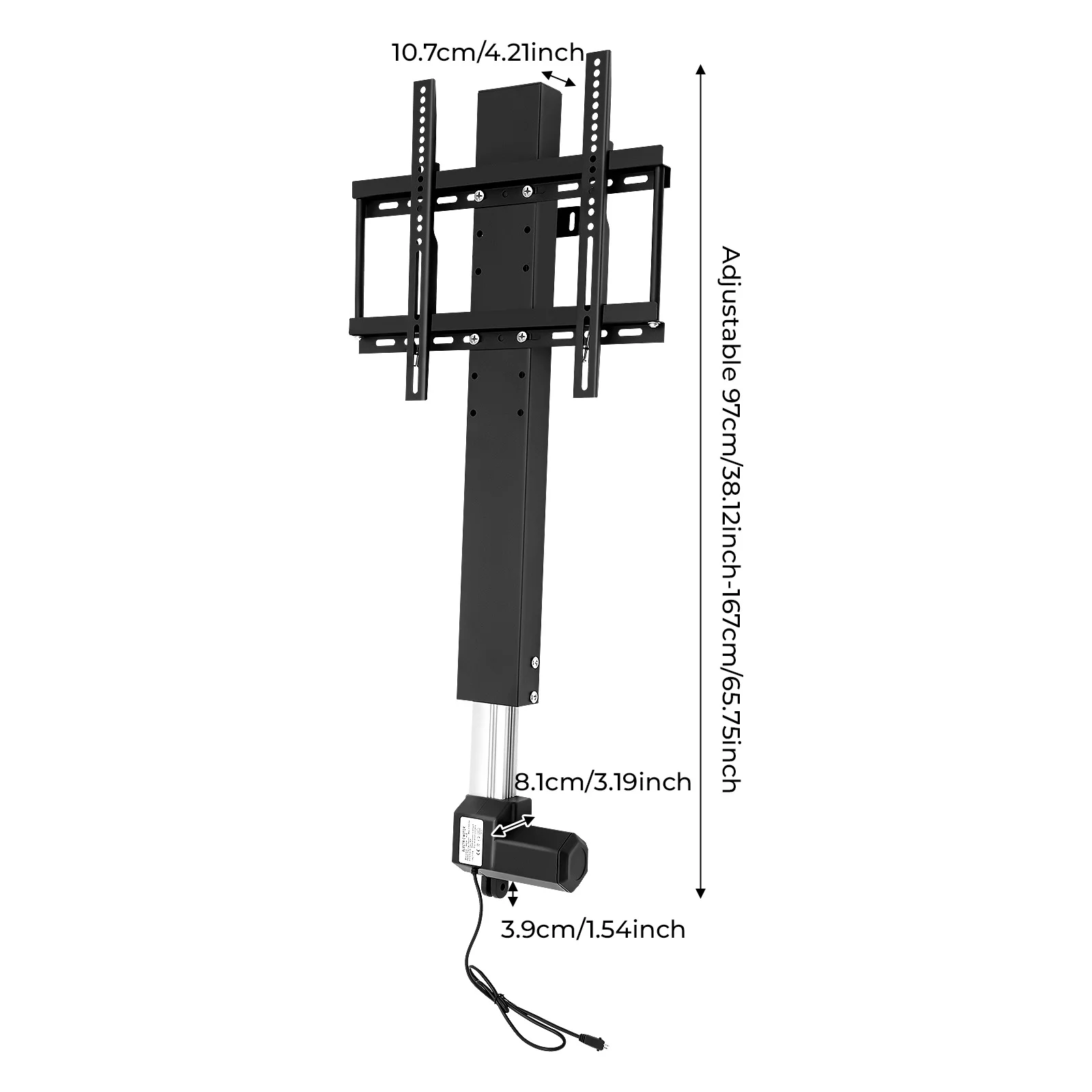 700 mm motorisierter TV-Lift, höhenverstellbarer TV-Ständer, automatische Lift-TV-Halterung, verwendet auf den meisten 26–57 Zoll LCD-LED-Oled-Plasma-Fernsehern