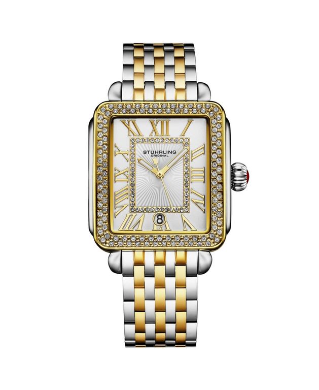 S Vivreluxe 34mm Rectangle Quartz Watch - Metallic - Stuhrling Watches